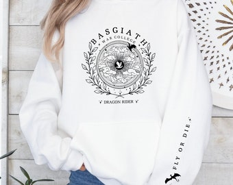 Fourth Wing Sweatshirt, Basgiath War College, Dragon Shirt, Fourth Wing, Dragon Rider Hoodie, Fantasy Gift, Book Gift, Fly or Die, Gift Her