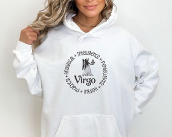 Sudadera con capucha del zodiaco Virgo: regalo astrológico, sudadera con capucha del horóscopo