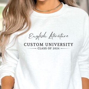 Custom College Sweatshirt,Personalized School Shirt,Custom School Shirt, Custom University Sweatshirt,Personalized College Major Gift Shirt