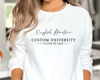 Custom College Sweatshirt,Personalized School Shirt,Custom School Shirt, Custom University Sweatshirt,Personalized College Major Gift Shirt