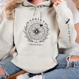 Fourth Wing Sweatshirt, Basgiath War College, Dragon Shirt, Fourth Wing, Dragon Rider Hoodie, Fantasy Gift, Book Gift, Fly or Die, Gift Her Sand