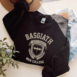Basgiath War College Sweatshirt | Fourth Wing Dragon Rider Violet Sorrengail Xaden Riorson Fantasy Bookish Empyrean Series Shirt, Iron Flame