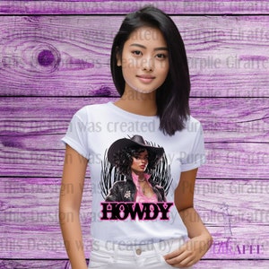 Western Cowgirl Black cowgirl Howdy  African American cowgirl Farm life melanin cowgirl Rodeo wear Rodeo Tee