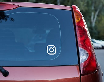 Custom Instagram logo vinyl stickers. Instagram decal for car window. IG logo sticker, Insta decal, Instagram link sticker.