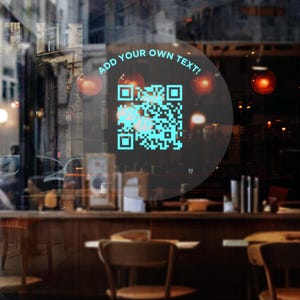 Benutzerdefinierte QR Code Vinyl Aufkleber | Personalisierter QR Code Aufkleber | Flair Schilder