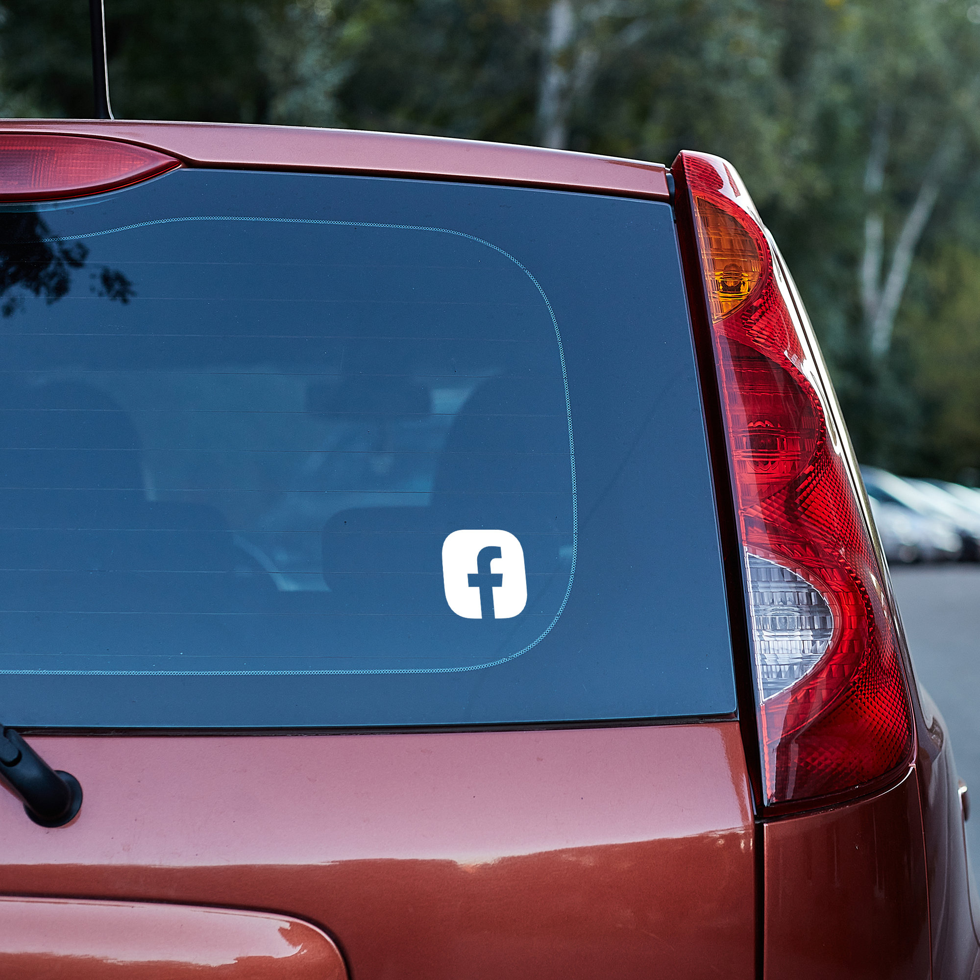 Custom Facebook logo vinyl stickers. Facebook decal for car window. FB logo sticker, Facebook decal, Facebook link sticker.