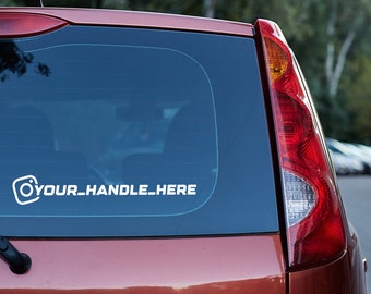 Custom Instagram name (handle) vinyl stickers. Instagram decal for car window. IG logo sticker, Insta decal, Instagram link sticker.