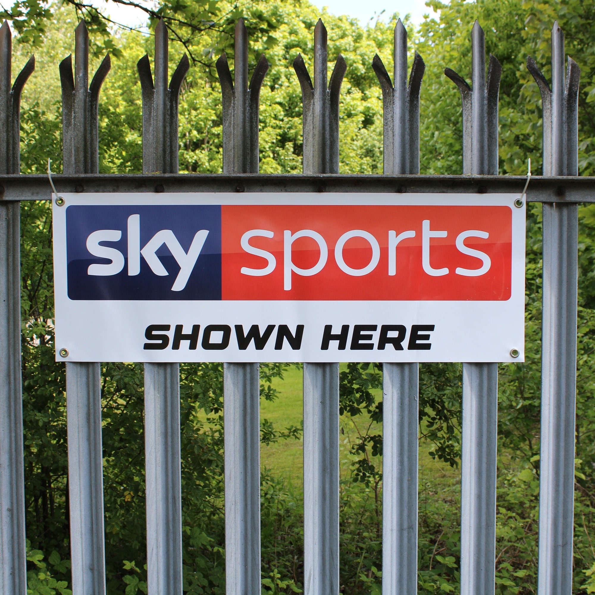 Custom Sky Sports Shown Here Coloured Bar / Window Outdoor