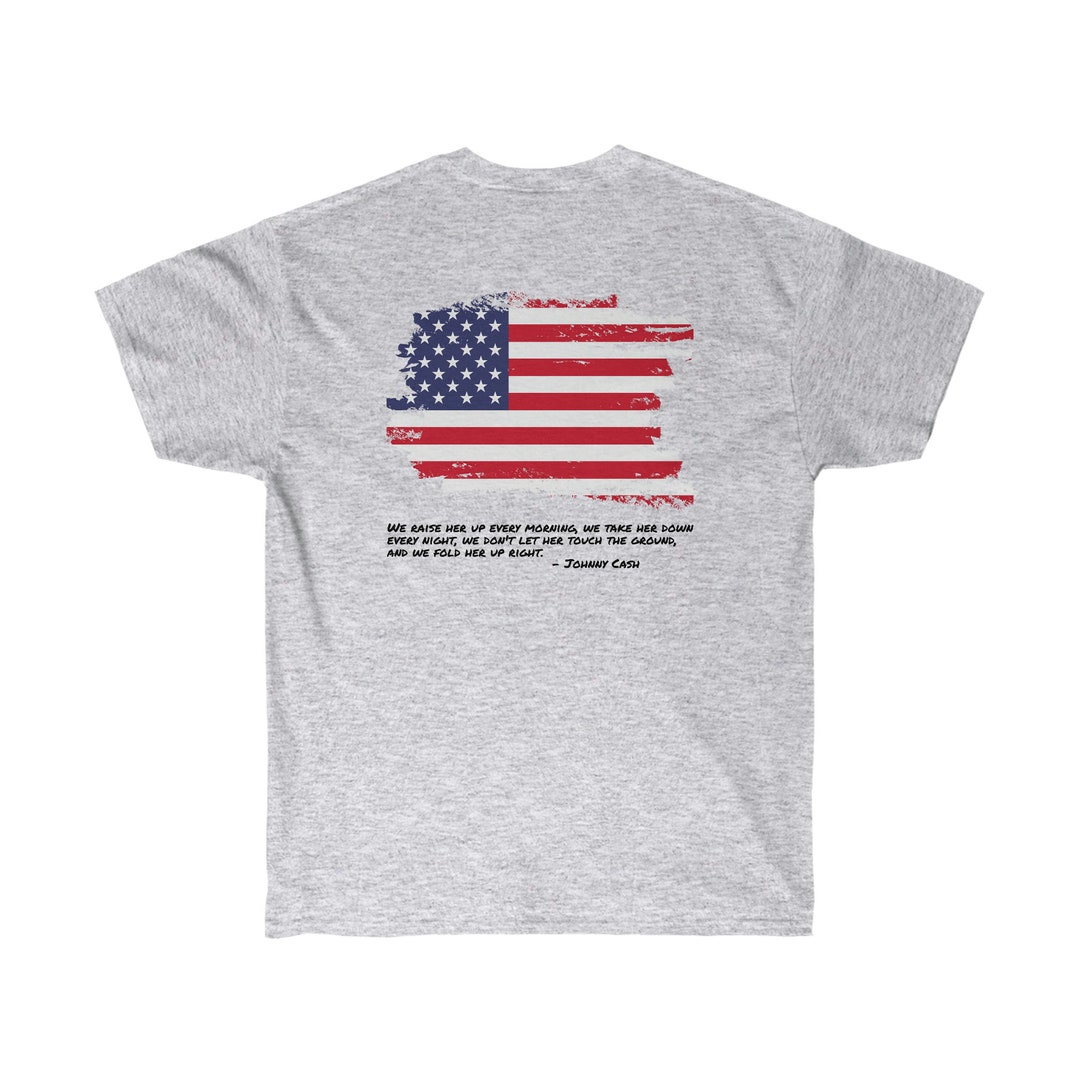Johnny Cash Ragged Old Flag Unisex Ultra Cotton Tee - Etsy