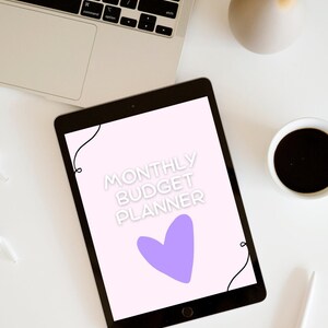 Pink Digital Monthly Budget iPad Planner
