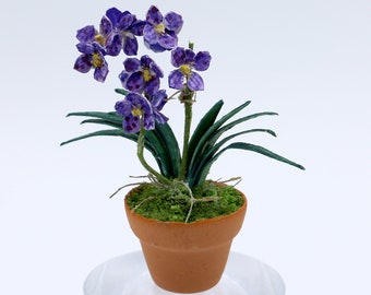 Vanda Orchid (Two Spikes) – 1:12 Scale Dollhouse Miniature