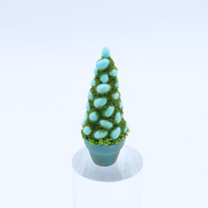 Robin&#39;s Egg Topiary – Dollhouse Miniature Plant – Handmade in NYC, 1:12 Scale