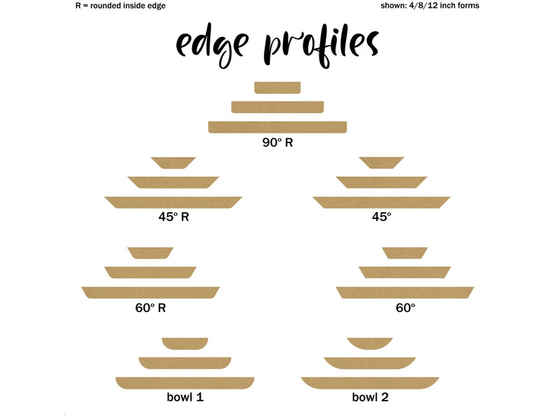 S CAT 1 Inch Thick Pottery Drape Form 2 2.5 3 3.5 4 4.5 5 5.5 Saucer