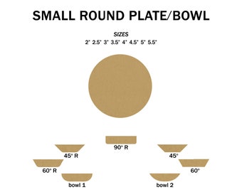 SMALL ROUND 1 inch thick pottery drape form - 2" 2.5" 3" 3.5" 4" 4.5" 5" 5.5" - saucer, dish or plate mold/mould - MDF clay/ceramics tool