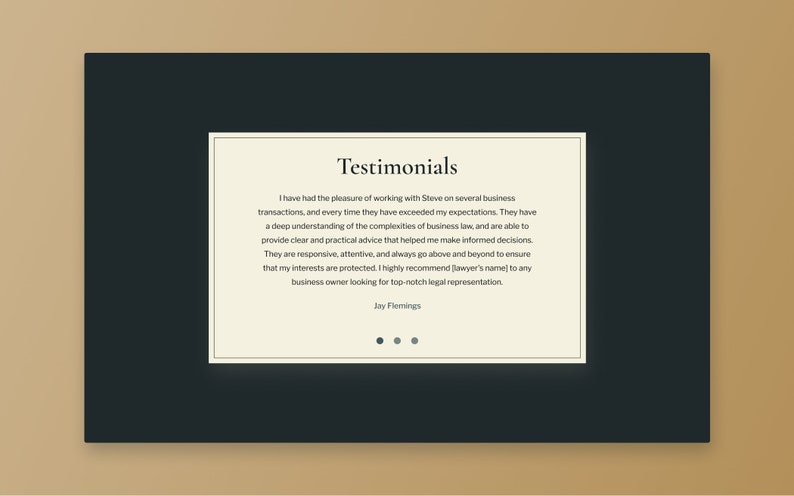 Może przedstawiać: Opinia zadowolonego klienta na temat usług prawnych świadczonych przez Steve'a. Opinia podkreśla wiedzę Steve'a w dziedzinie prawa handlowego, jego szybkość reakcji i zaangażowanie w zadowolenie klienta.