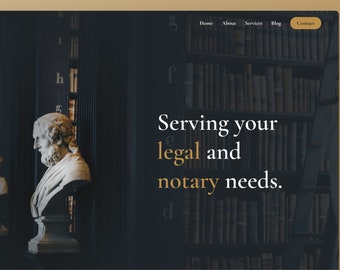 Webflow Website Template Notary & Lawyer | Webflow Template | Website Template | Website Design | Blue Clover Web Design