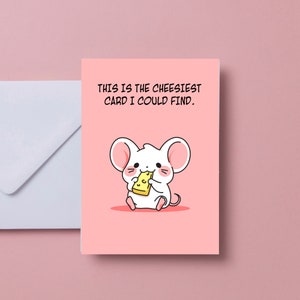 Cute Birthday Card - 'Cheesiest Card' - Anniversary Ideas - Funny Pun