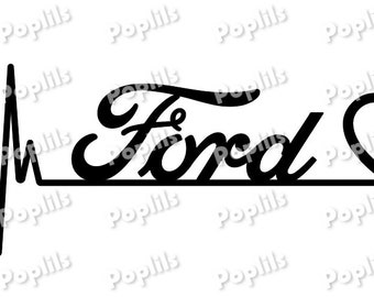 Ford heartbeat svg png jpg file