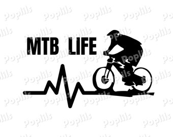 Mtb life mountain bike downhill svg png jpg file