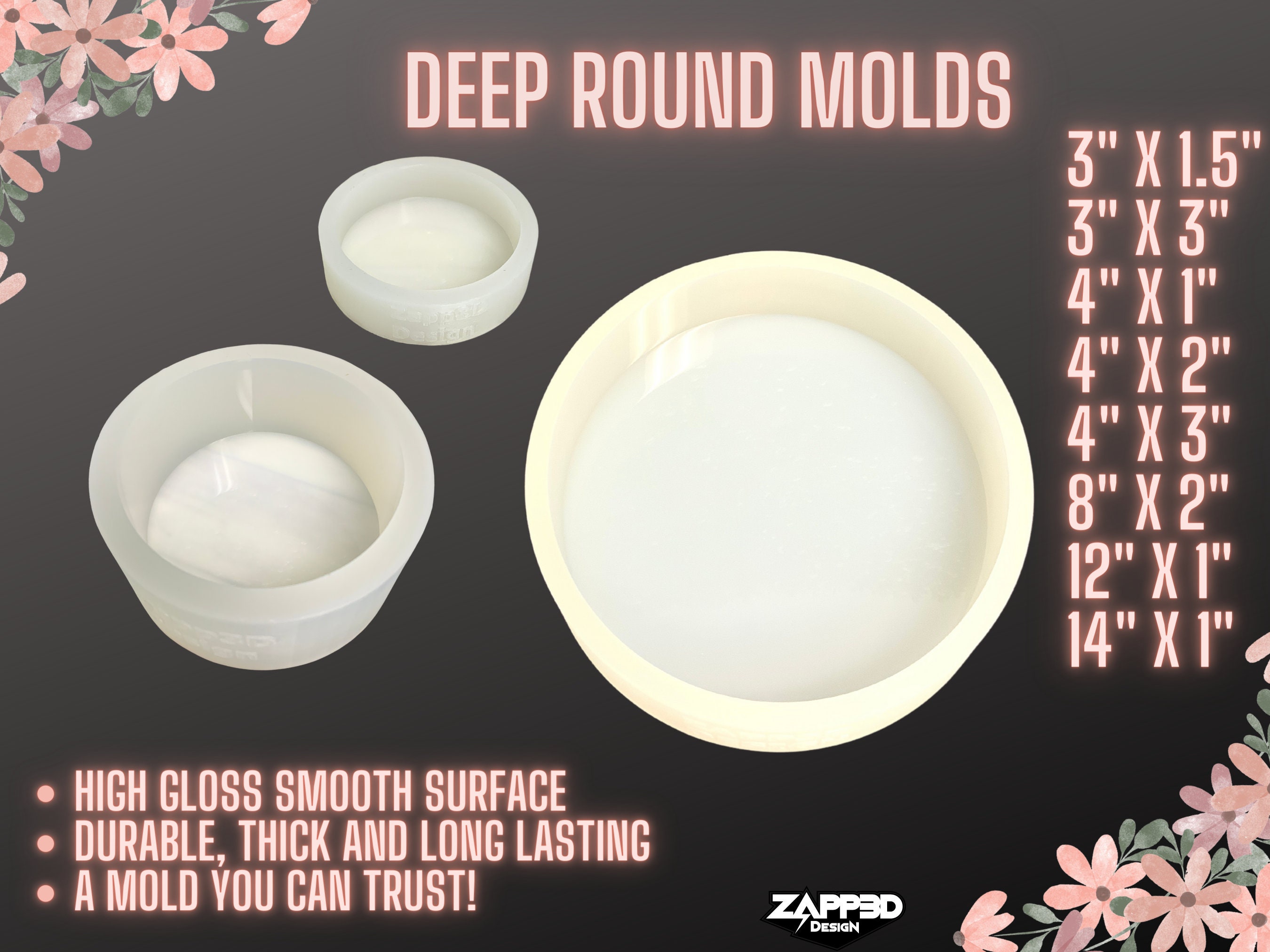RESIN WAVY ROUND Bead Mold, Silicone Mold to make 1-3/8 wavy round sh