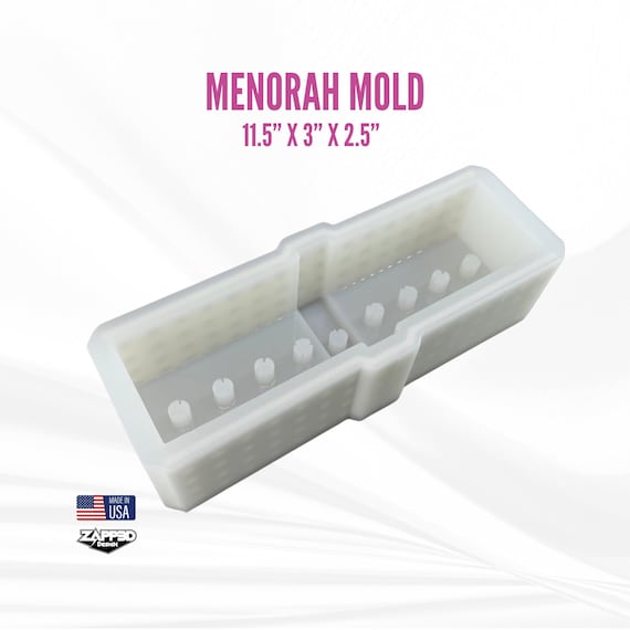 Menorah Mold, Hanukkah Menorah Mold, Jewish Menorah Mold