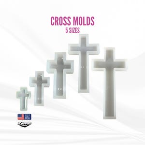Cross Resin Mold | 5 Sizes | ULTRA Quality | Cross Mold, Memorial Molds, Flower Preservation Mold, Cross Mold for Resin, Cross Silicone Mold