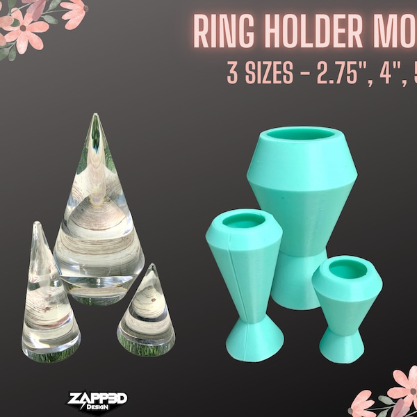 Ring Holder Mold, Cone Mold for Resin | 3 Sizes | Ring Cone Mold, Ringholder Mold, Silicone Ring Holder Mold, Bracelet Holder Mold