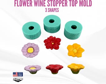 Flower Wine Stopper Top Mold | 3 Styles | Wine Stopper Top Mold