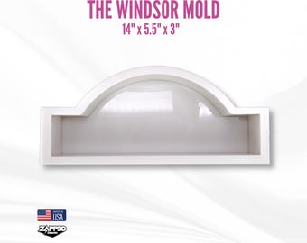 The Windsor |14" x 5.5" x 3"| Deep Rectangle Silicone Mold with Arched Center, Block Mold