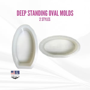 Deep Standing Oval Mold | 2 Styles | ULTRA QUALITY | Standing Oval Molds, Floral Preservation Mold, Wedding Flower Mold, Oval Mold