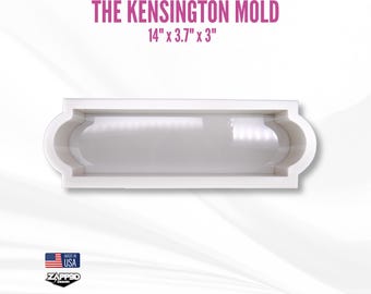 The Kensington | 14" x 3.7" x 3" | Deep Rectangle Silicone Mold, Floral Preservation Mold