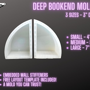 Deep Bookend Silicone Molds Rounded Bookend Molds for Resin Mold for  Casting 