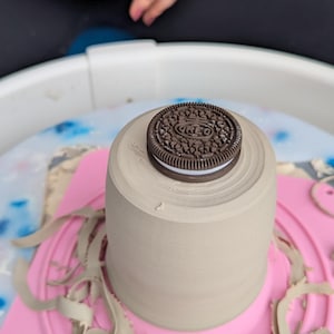 Oreo Pottery Trimming Spinner | Centering Tool for Wheel Work | Smooth, Even Pressure for Trimming Clay | Waterproof