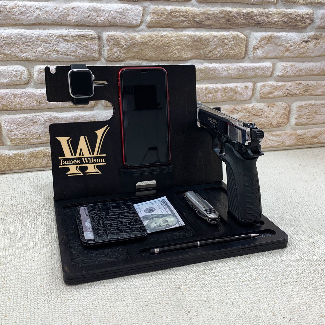 Docking Station With Gun Holder, Birthday Gift for Dad, Gift for Father