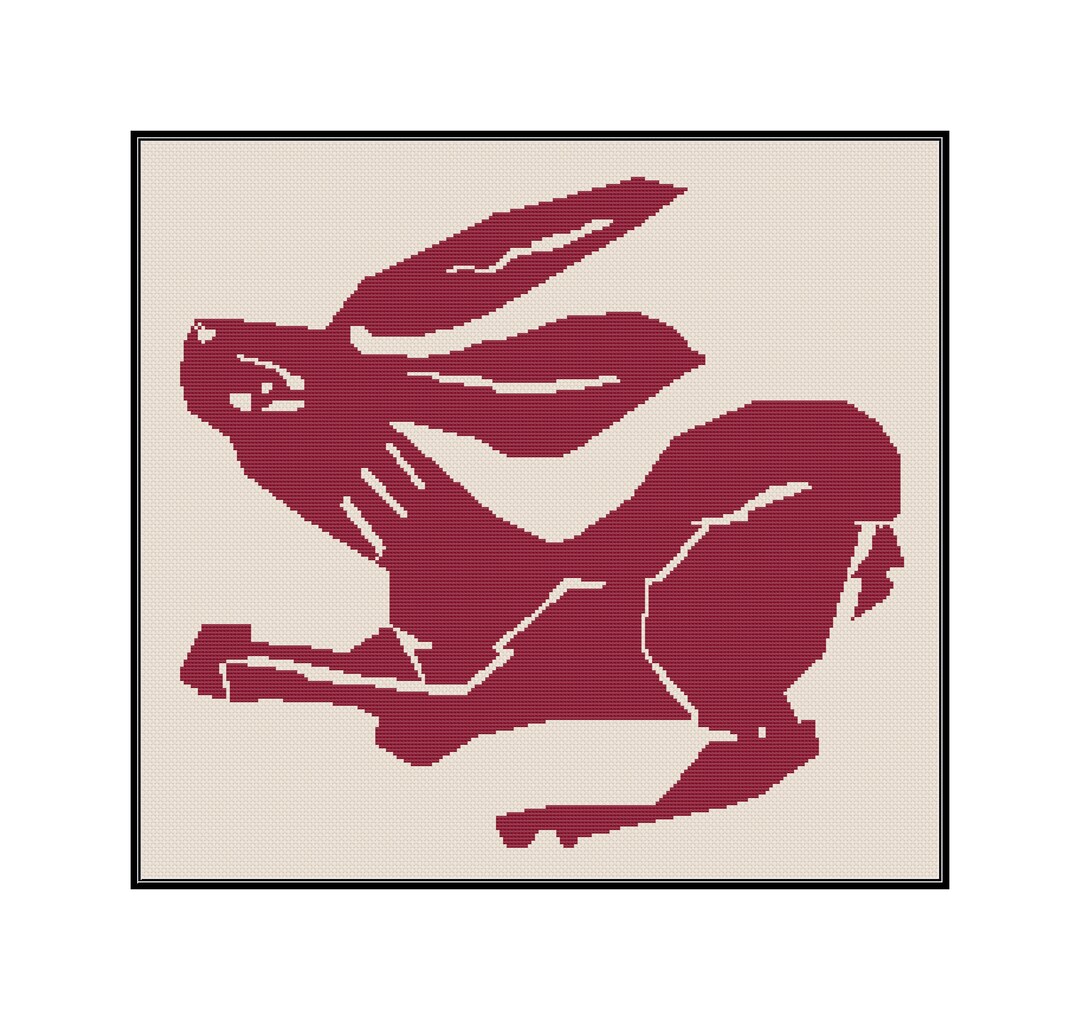Textile Rabbit Cross Stitch Pattern, Instant Download, PDF Pattern - Etsy