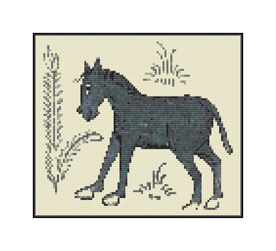 Gujarat Horse Cross Stitch Pattern, Instant Download, PDF Pattern - Etsy