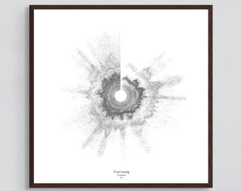 Howling Wind Sound Wave Art – Polar Spectrogram Print