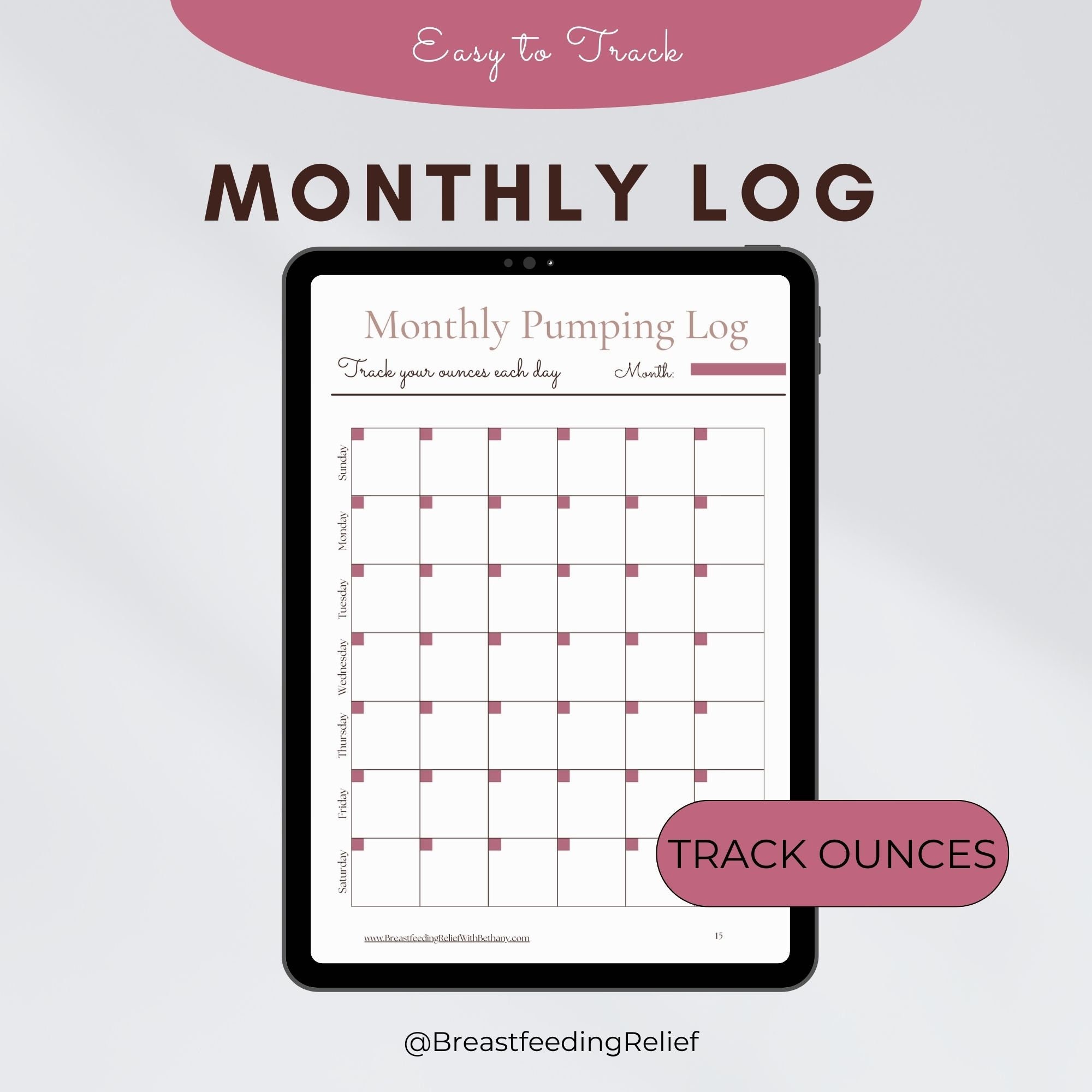 Pumping Logs Printable Handout Breastfeeding Ready to Upload PDF ...