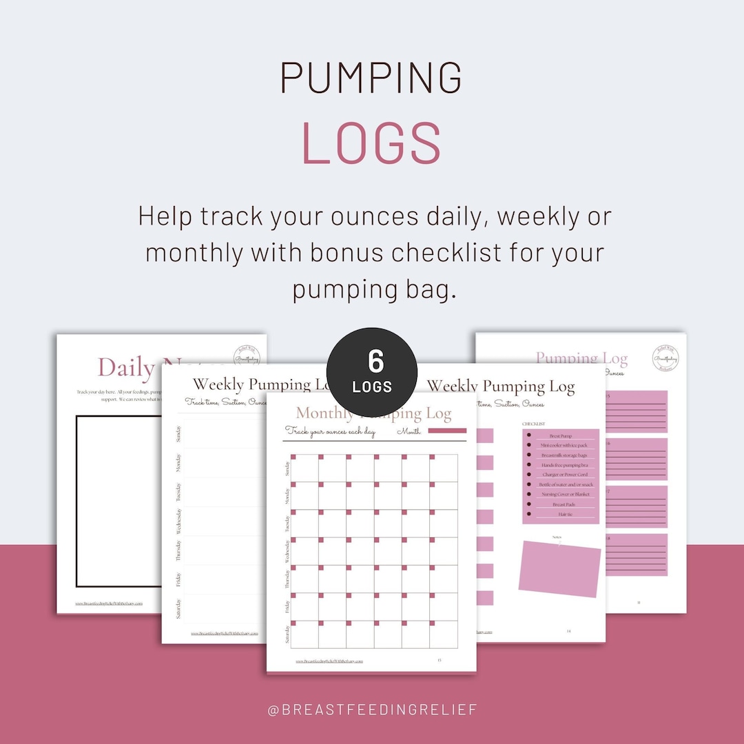 Pumping Logs Printable Handout Breastfeeding Ready to Upload PDF ...