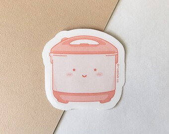 Kawaii Rice Cooker Sticker | Asian Food, Matte Waterproof Laptops