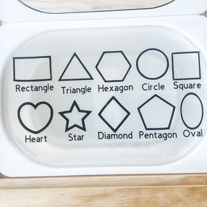 Shapes Flisat-inzetstuk I Trofast-inzetbak I Whiteboard I Zintuiglijke tafelinzet I Zintuiglijk spelen I Peutercadeau I Montessori I Ikea-tafel