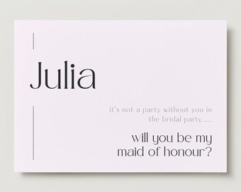 Bridal Party Proposal | Wedding Party Invitation |  | Wedding Reception | Bridal Shower Invitation | Modern | Instant Download | Editable