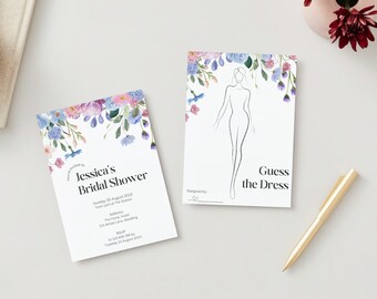 Floral Bridal Shower Bundle: Games & Invitations | For Weddings | For Bachelorette Events | Digital Instant Download | Editable |