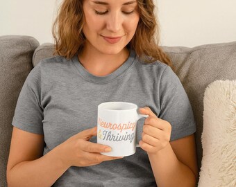 Taza de cerámica Neuropicante y Próspera: Un regalo divertido para neurodivergentes