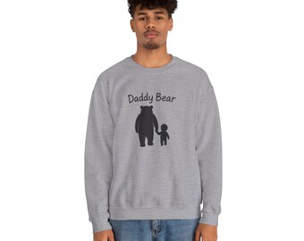 Daddy Bear Jumper  Fathers Day Gift  New Dad Sweatshirt  Cute Dad and Child Hoodie  Gift for Him
