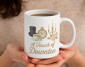 Downton Abbey Mug: Vintage Ceramic Coffee Cup, British Heritage Gift