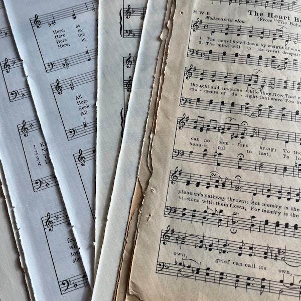 Vintage Music Pages Bundle