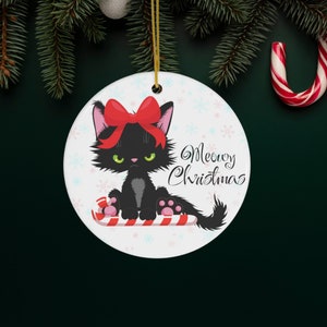 Cat Lover Christmas Ornament, Kitty Cat, Christmas Cat Gift,  Christmas Ornament