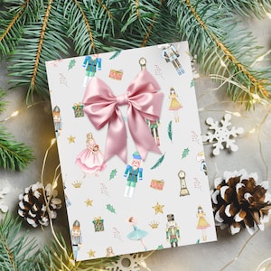 Aquarell Nussknacker Geschenkpapier, Nussknacker Designs, Nussknacker Weihnachten, Weihnachtsgeschenkpapier, Einzigartiges Weihnachtspapier
