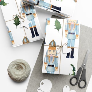 Nussknacker Geschenkpapier, Nussknacker Designs, Nussknacker Weihnachten, Weihnachtsgeschenkpapier, Einzigartiges Weihnachtspapier